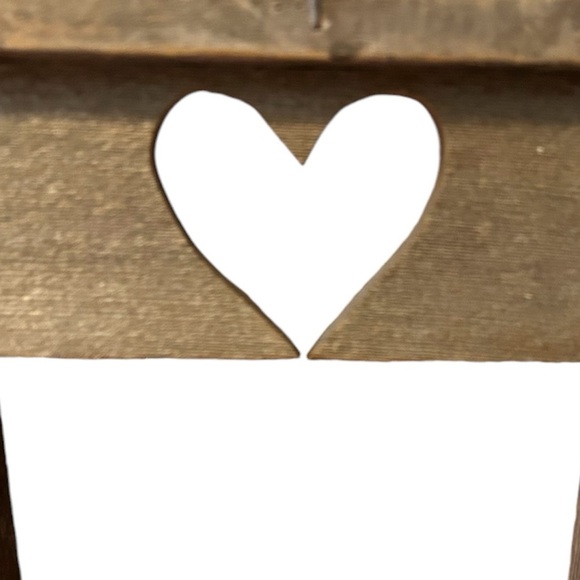 Vintage Shabby Chic Primitive Small Hand Made Reclaimed Wood Shelf With Heart - Picture 5 of 5